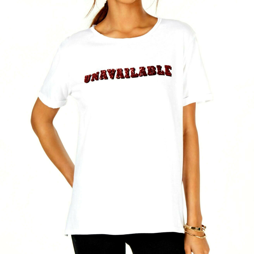 Carbon Copy Embellished Unavailable Graphic TEE